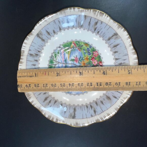 Royal Albert "Silver Birch" Vintage Teacup Trio Cup Saucer And Dessert Plate - Picture 8 of 10